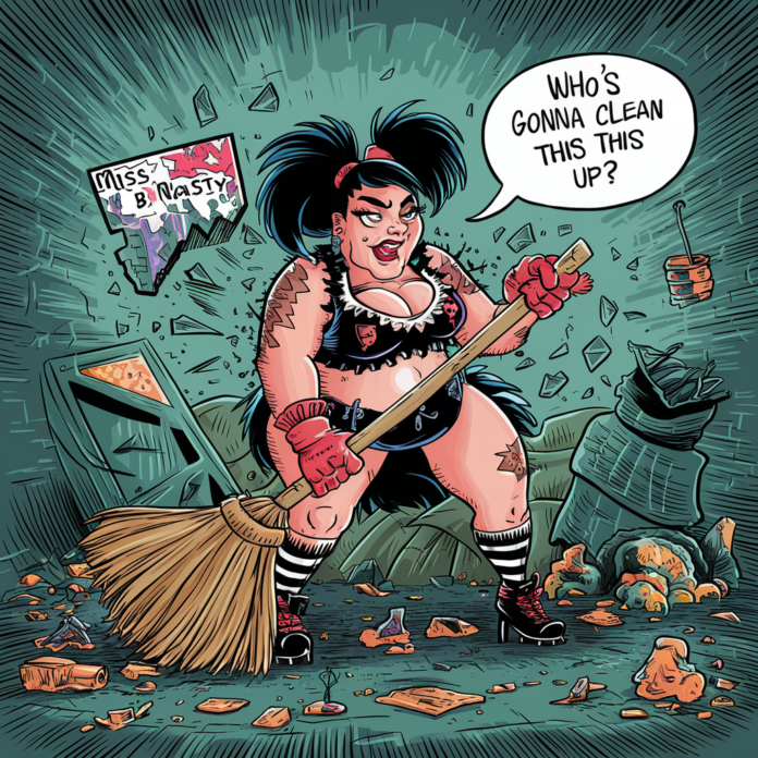 miss b nasty whos gonna clean this up